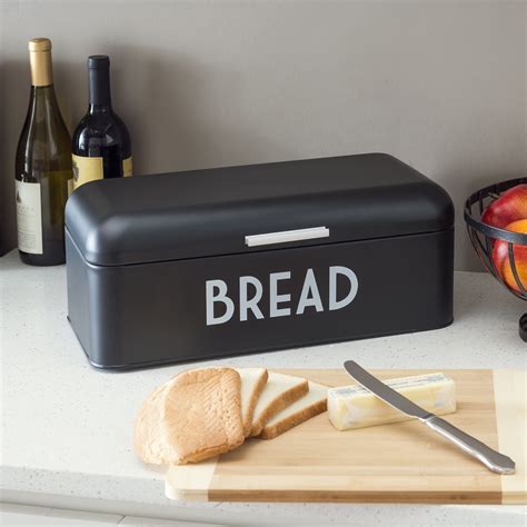 metal bread box colors|bread box with lid.